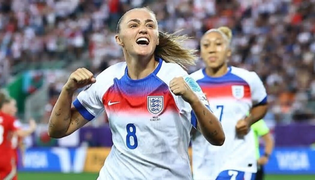 UEFA WOMEN’S EUROS – ENGLAND VS WALES – 13/07/2025  (PHOTO – GEORGIA STANWAY CELEBRATES)