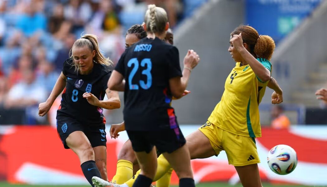 ENGLAND WOMEN VS JAMAICA WOMEN – INTERNATIONAL FRIENDLY – 29/06/2025  (PHOTO – GEORGIA STANWAY SCORES FOURTH GOAL FOR THE LIONESSES)