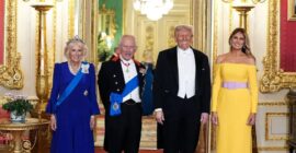 PRESIDENT TRUMP AND FIRST LADY MELANIA TRUMP ARE WELCOMED TO WINDSOR BY THE ROYAL FAMILY ON 16TH SEPTEMBER 2025