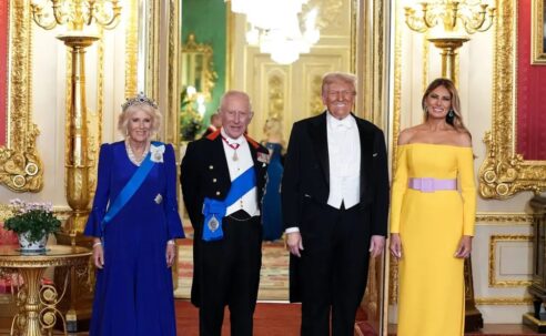 PRESIDENT TRUMP AND FIRST LADY MELANIA TRUMP ARE WELCOMED TO WINDSOR BY THE ROYAL FAMILY ON 16TH SEPTEMBER 2025