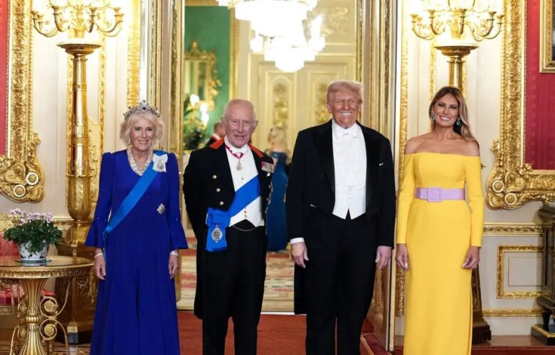 PRESIDENT TRUMP AND FIRST LADY MELANIA TRUMP ARE WELCOMED TO WINDSOR BY THE ROYAL FAMILY ON 16TH SEPTEMBER 2025