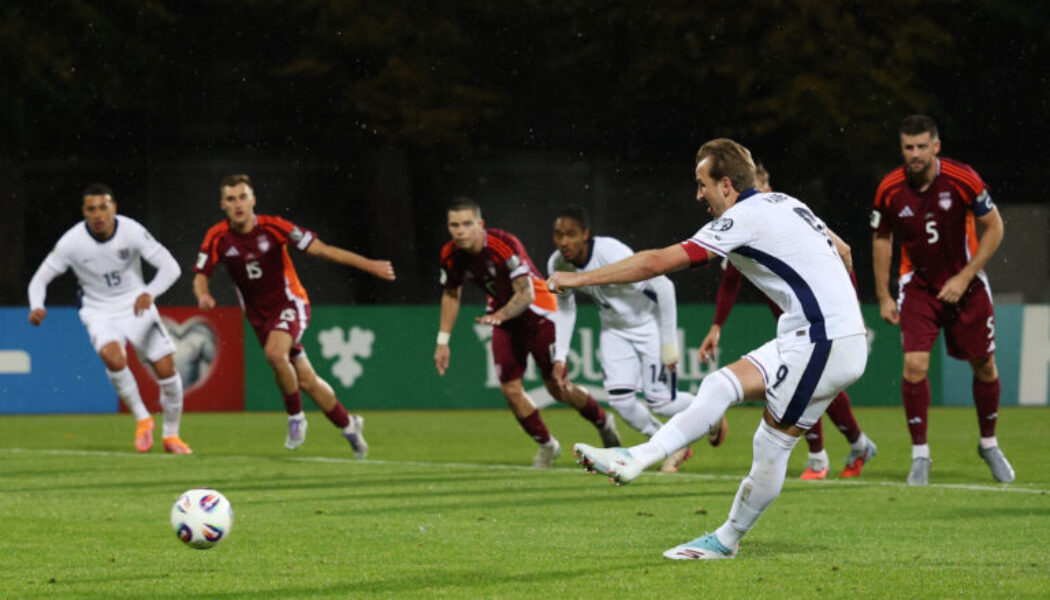 WORLD CUP QUALIFIERS : LATVIA VS ENGLAND – 14/10/2025  (PHOTO – HARRY KANE SCORES A BRACE FOR ENGLAND)