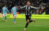 PREMIER LEAGUE : NEWCASTLE UNITED VS MANCHESTER CITY – 22/11/2025   (PHOTO – HARVEY BARNES CELEBRATES)