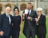 DAVID BECKHAM SPEAKS OF HIS PRIDE AFTER BEING KNIGHTED BY KING CHARLES ON 04/11/2025 (PHOTO – SIR DAVID, LADY VICTORIA & DAVID’S PARENTS TED AND SANDRA)