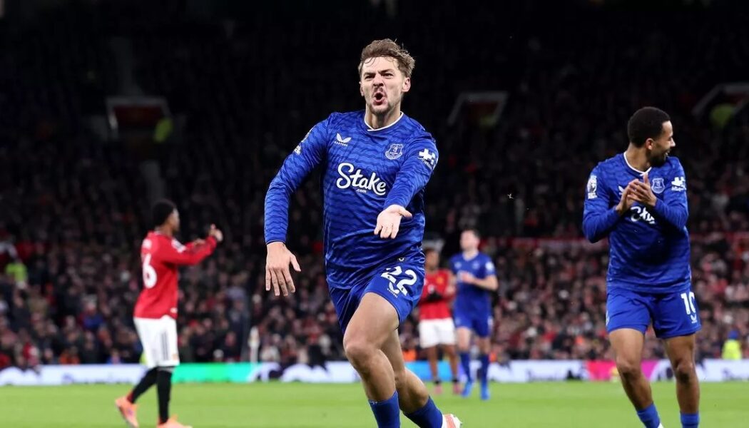 PREMIER LEAGUE : MAN UNITED VS EVERTON – 24/11/2025  (PHOTO – KIERNAN DEWSBURY-HALL CELEBRATES)