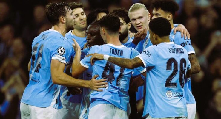 CHAMPIONS LEAGUE :  MAN CITY VS BORUSSIA DORTMUND – 05/11/2025 (PHOTO – MAN CITY CELEBRATE)