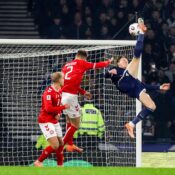 FIFA WORLD CUP EUROPEAN QUALIFYING : SCOTLAND VS DENMARK – 18/11/2025 (PHOTO – SCOTT MCTOMINAY SCORES OVERHEAD BACK-KICK)