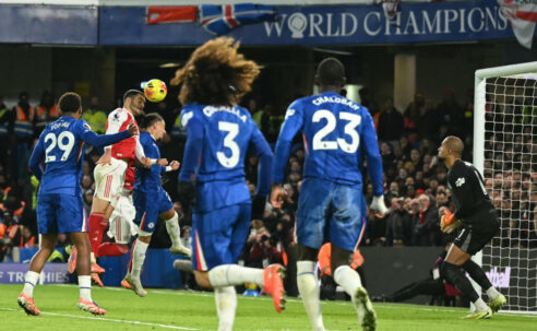 PREMIER LEAGUE : CHELSEA VS ARSENAL – 30/11/2025 (PHOTO – MIKEL MERINO EQUALISES FOR ARSENAL)