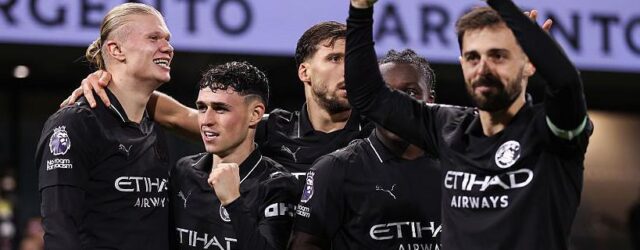 PREMIER LEAGUE :  FULHAM VS MANCHESTER CITY – 02/11/2025 (PHOTO – MAN CITY CELEBRATE)