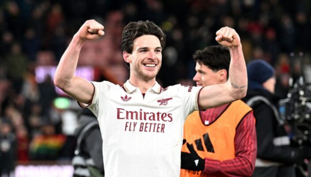 PREMIER LEAGUE : BOURNEMOUTH VS ARSENAL – 03/01/2026  (PHOTO – DECLAN RICE CELEBRATES)