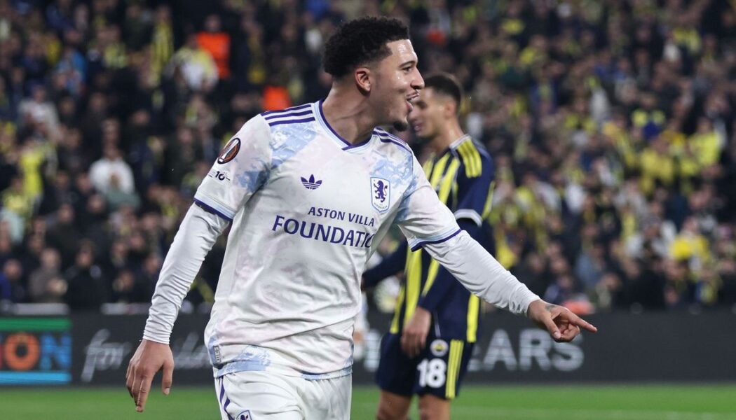 UEFA EUROPA LEAGUE HIGHLIGHTS FROM 22/01/2026  (PHOTO – JADON SANCHO CELEBRATES SCORING FOR ASTON VILLA)