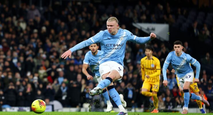 PREMIER LEAGUE : MAN CITY VS BRIGHTON & HOVE ALBION – 07/01/2026  (PHOTO – ERLING HAALAND SCORES)