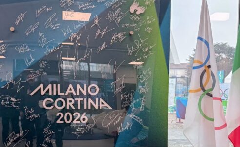 IOC PRESIDENT KIRSTY COVENTRY JOINS ATHLETES TO SIGN OLYMPIC TRUCE MURAL