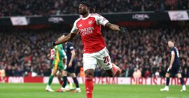 FA CUP FOURTH ROUND : SUNDAY – 15/02/2026  (PHOTO – NONI MADUEKE CELEBRATES)