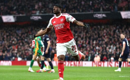 FA CUP FOURTH ROUND : SUNDAY – 15/02/2026  (PHOTO – NONI MADUEKE CELEBRATES)