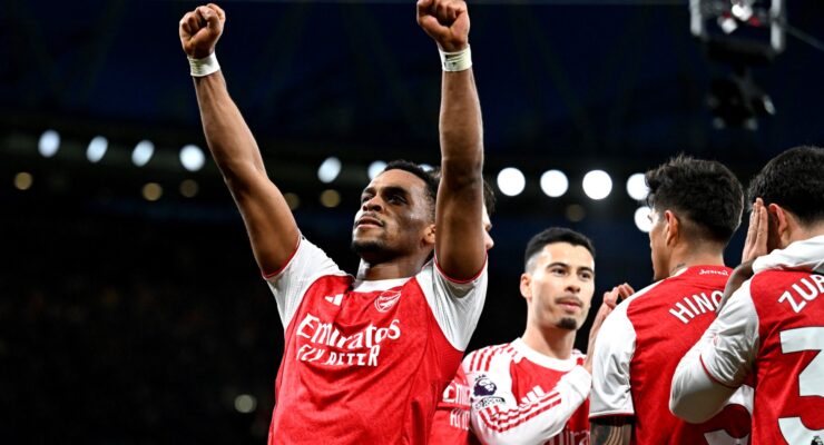 PREMIER LEAGUE : SUNDAY – 01/03/2026  (PHOTO – JURRIEN TIMBER CELEBRATES)