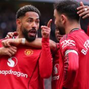 PREMIER LEAGUE :  SUNDAY – 15/03/2026  (PHOTO – ‘ANIMATION’😊BETWEEN BRUNO FERNANDES AND MATHEUS CUNHA)