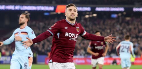 FA CUP FIFTH ROUND : WEST HAM UNITED VS BRENTFORD – 09/03/2026 (PHOTO – JARROD BOWEN CELEBRATES)