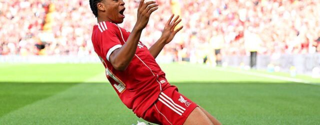 PREMIER LEAGUE :  SATURDAY – 11/04/2026  (PHOTO – RIO NGUMOHA CELEBRATES)