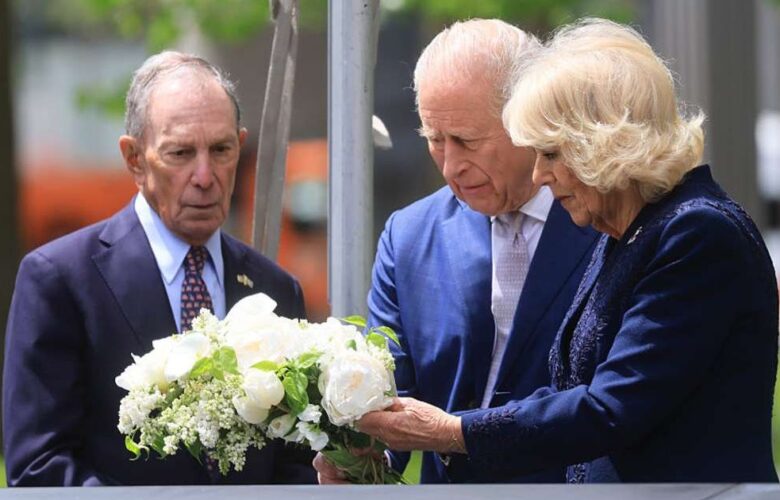 KING CHARLES AND QUEEN CAMILLA TRAVELLED TO NEW YORK YESTERDAY TO LAY FLOWERS AT THE 9/11 MEMORIAL