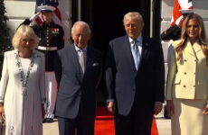 KING CHARLES AND QUEEN CAMILLA ARE WELCOMED TO THE WHITE HOUSE BY PRESIDENT TRUMP AND FIRST LADY MELANIA TRUMP