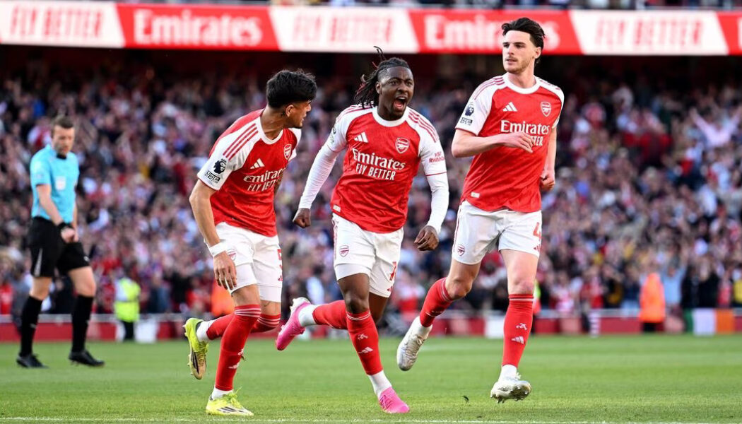 PREMIER LEAGUE : SATURDAY – 25/04/2026  (PHOTO – EBERECHI EZE CELEBRATES)