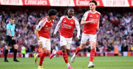 PREMIER LEAGUE : SATURDAY – 25/04/2026  (PHOTO – EBERECHI EZE CELEBRATES)