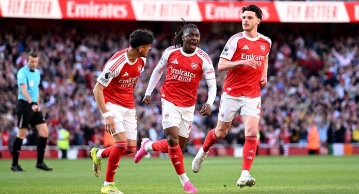 PREMIER LEAGUE : SATURDAY – 25/04/2026  (PHOTO – EBERECHI EZE CELEBRATES)