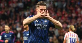 CHAMPIONS LEAGUE SEMI-FINAL : ATLETICO MADRID VS ARSENAL – 29/04/2026 (PHOTO – VIKTOR GYOKERES CELEBRATES)