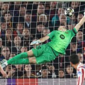 CHAMPIONS LEAGUE QUARTER FINALS :  08/04/2026  (PHOTO – JULIAN ALVAREZ SCORES FOR ATLETICO MADRID)