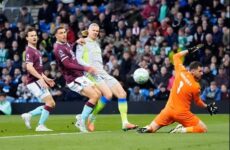 PREMIER LEAGUE :  BURNLEY VS MANCHESTER CITY – 22/04/2026  (PHOTO – ERLING HAALAND SCORES FOR MAN CITY)