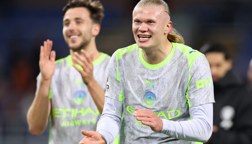 PREMIER LEAGUE :  BURNLEY VS MANCHESTER CITY – 22/04/2026  (PHOTO – ERLING HAALAND CELEBRATES)