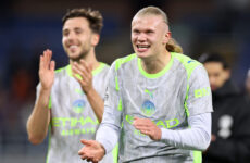 PREMIER LEAGUE :  BURNLEY VS MANCHESTER CITY – 22/04/2026  (PHOTO – ERLING HAALAND CELEBRATES)