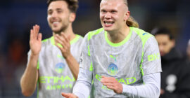 PREMIER LEAGUE :  BURNLEY VS MANCHESTER CITY – 22/04/2026  (PHOTO – ERLING HAALAND CELEBRATES)