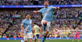 FA CUP SEMI-FINAL : MANCHESTER CITY VS SOUTHAMPTON – 25/04/2026 (PHOTO – NICO GONZALEZ CELEBRATES)