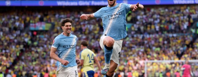 FA CUP SEMI-FINAL : MANCHESTER CITY VS SOUTHAMPTON – 25/04/2026 (PHOTO – NICO GONZALEZ CELEBRATES)