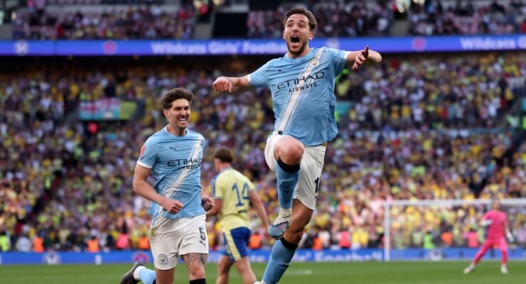 FA CUP SEMI-FINAL : MANCHESTER CITY VS SOUTHAMPTON – 25/04/2026 (PHOTO – NICO GONZALEZ CELEBRATES)