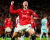 PREMIER LEAGUE : MANCHESTER UNITED VS BRENTFORD – 27/04/2026 (PHOTO – BENJAMIN SESKO CELEBRATES)