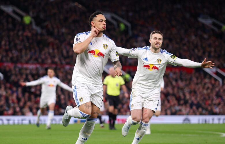 PREMIER LEAGUE : MANCHESTER UNITED VS LEEDS UNITED – 13/04/2026   (PHOTO – NOAH OKAFOR SCORED A BRACE FOR LEEDS)