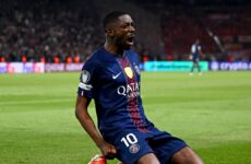 CHAMPIONS LEAGUE SEMI-FINAL :  PARIS SAINT GERMAIN VS BAYERN MUNICH – 28/04/2026  (PHOTO – OUSMANE DEMBELE CELEBRATES SCORING A BRACE)