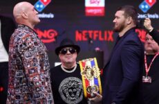 TYSON FURY AND ARSLANBEK MAKHMUDOV FACE OFF BEFORE TOMORROW’S FIGHT!