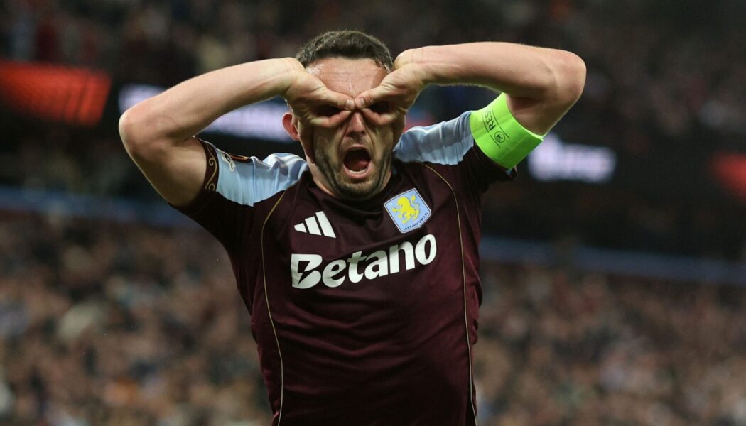 EUROPA LEAGUE SEMI-FINALS : THURSDAY – 07/05/2026 (PHOTO – JOHN MCGINN CELEBRATES SCORING A BRACE FOR ASTON VILLA)