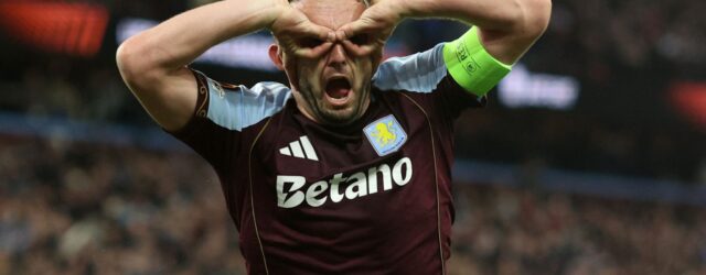 EUROPA LEAGUE SEMI-FINALS : THURSDAY – 07/05/2026 (PHOTO – JOHN MCGINN CELEBRATES SCORING A BRACE FOR ASTON VILLA)