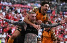 CHAMPION PROMOTION PLAY-OFFS:  HULL CITY VS MIDDLESBROUGH  (PHOTO – OLI MCBURNIE CELEBRATES)