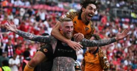 CHAMPION PROMOTION PLAY-OFFS:  HULL CITY VS MIDDLESBROUGH  (PHOTO – OLI MCBURNIE CELEBRATES)