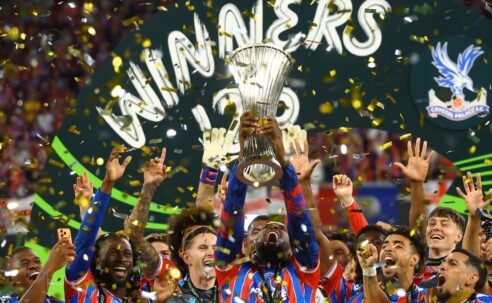 CRYSTAL PALACE MAKE HISTORY IN LEIPZIG WINNING THE UEFA CONFERENCE LEAGUE FINAL TROPHY!