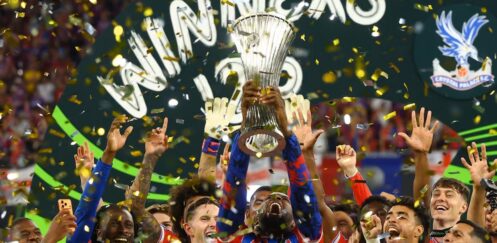 CRYSTAL PALACE MAKE HISTORY IN LEIPZIG WINNING THE UEFA CONFERENCE LEAGUE FINAL TROPHY!