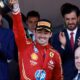 Charles Leclerc Wins The Monaco Grand Prix 2024  (Photo – Charles Leclerc Celebrates On The Podium With Princess Charlene and Prince Albert)