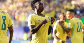 FIFA WORLD CUP :  SATURDAY – 13/06/2026  (PHOTO – VINICIUS JUNIOR CELEBRATES)