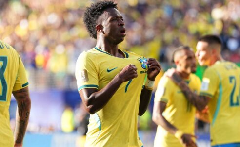 FIFA WORLD CUP :  SATURDAY – 13/06/2026  (PHOTO – VINICIUS JUNIOR CELEBRATES)
